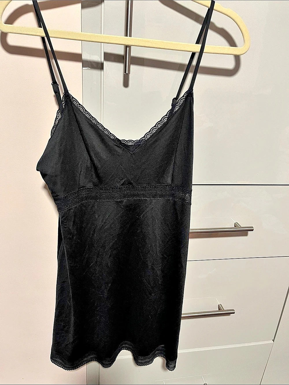 The Kooples Black Lace Trim Slip Size 2 Like New